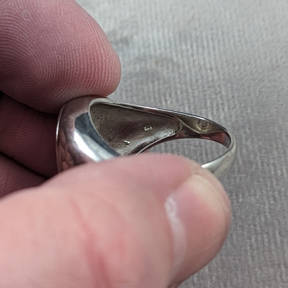 Eddie Borgo Sterling Silver 925 Men's Skull Signet Ring - Picture 7 of 12